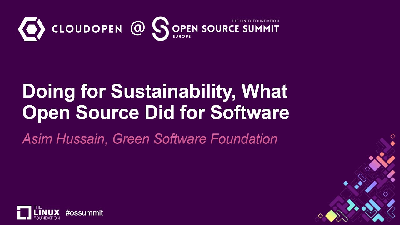 Doing for Sustainability, What Open Source Did for Software